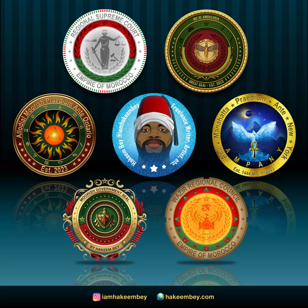 Moorish Government Seals - Graphic Design Services by Hakeem Bey